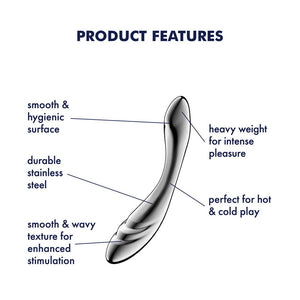 Satisfyer Pure Gravity 3 - Chrome Steel 8.5 Inch Dildo