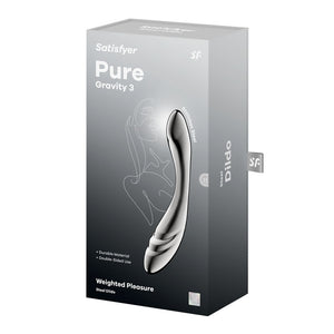 Satisfyer Pure Gravity 3 - Chrome Steel 8.5 Inch Dildo