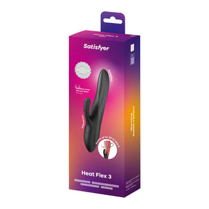 Satisfyer Heat Flex 3 - Heated Rabbit Vibrator - Black