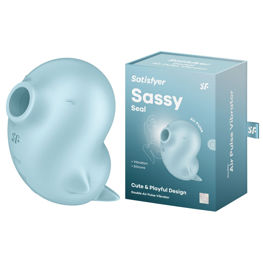 Satisfyer Sassy Seal Clit Sucker - Light Blue