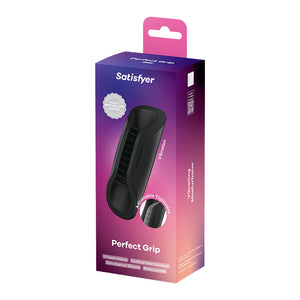 Satisfyer Perfect Grip Vibrating Masturbator Sleeve - Black
