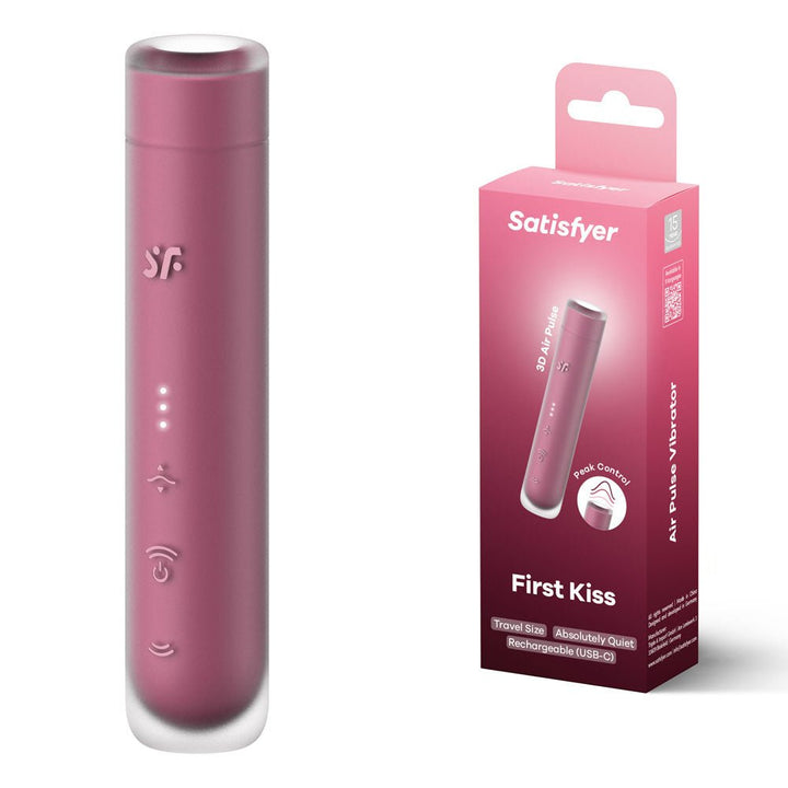 Satisfyer First Kiss Air Pulse Clitoral Stimulator - Pink