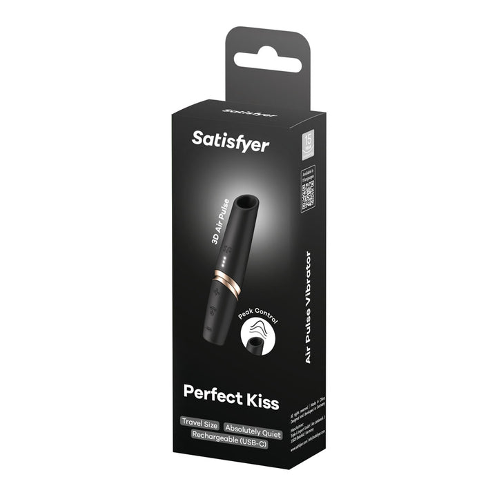 Satisfyer Perfect Kiss Air Pulse Clitoral Stimulator - Black