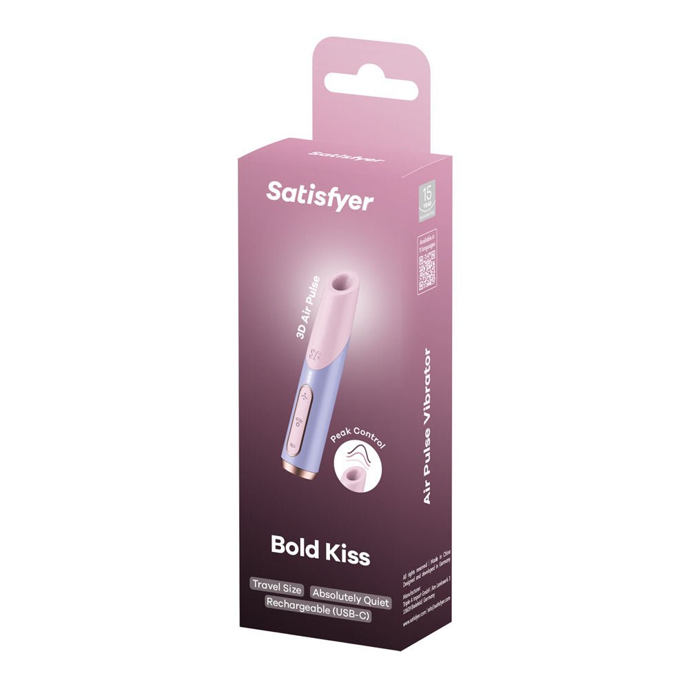 Satisfyer Bold Kiss Clitoral Air Pulse Stimulator - Purple