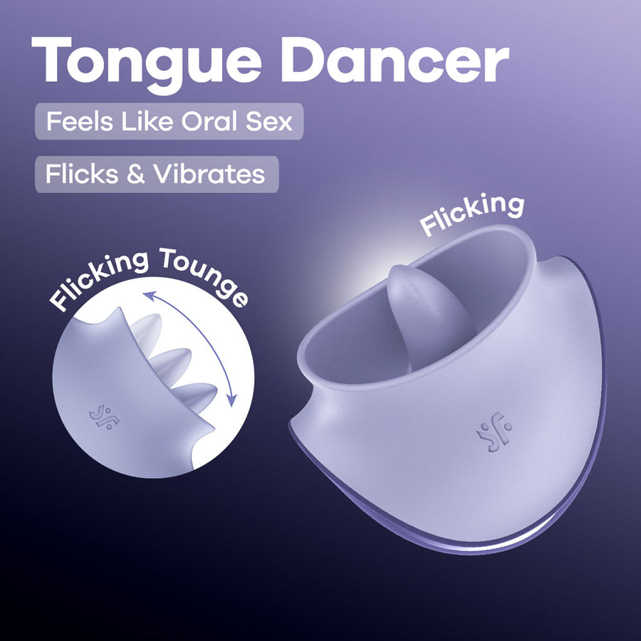 Satisfyer Tongue Dancer - Flicking Stimulator - Purple