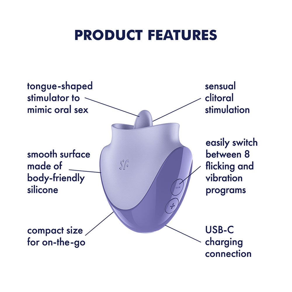 Satisfyer Tongue Dancer - Flicking Stimulator - Purple