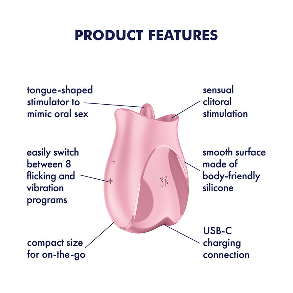 Satisfyer Tongue Lover - Flicking Stimulator - Pink