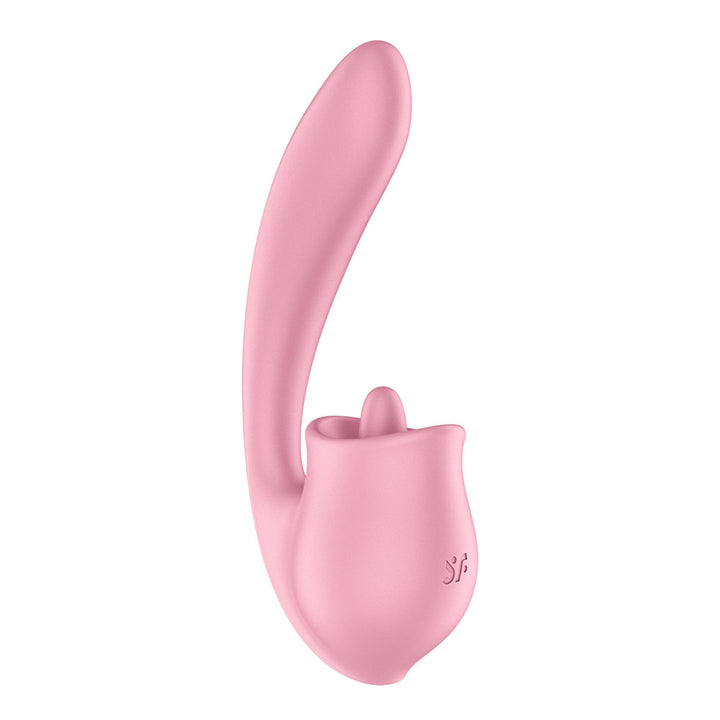 Satisfyer Tongue Genius - Vibrator with Flicking Clit Stimulator - Pink