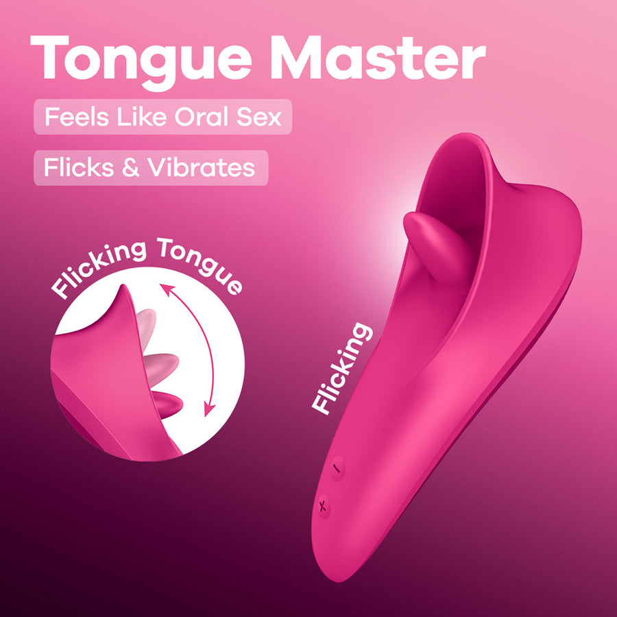 Satisfyer Tongue Master - Flicking Clitoral Stimulator - Pink