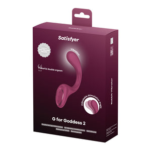 Satisfyer G For Goddess 2 Rabbit Vibrator with Clit Stim - Wine Red