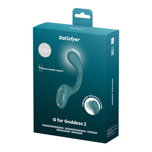Satisfyer G For Goddess 2 Rabbit Vibrator with Clit Stim - Bottle Green