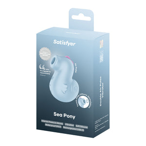Satisfyer Sea Pony Vibration & Air Pulse Stimulator - Baby Blue