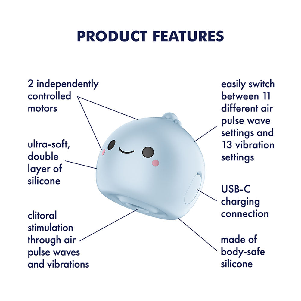 Satisfyer Mochi Air Pulse Stimulator - Frost Blue