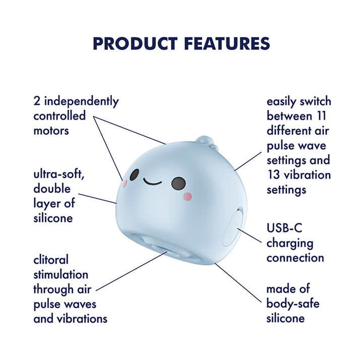 Satisfyer Mochi Air Pulse Stimulator - Frost Blue