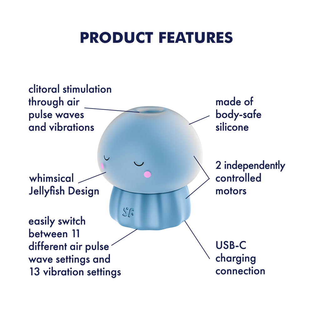 Satisfyer Jelly-cious Air Pulse Stimulator - Blue