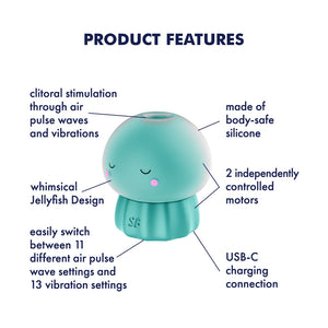 Satisfyer Jelly-cious Air Pulse Stimulator - Green