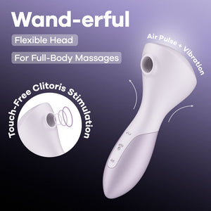 Satisfyer Wand-erful Air Pulse Massage Wand - Violet