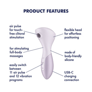 Satisfyer Wand-erful Air Pulse Massage Wand - Violet