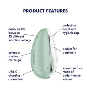 Satisfyer Drop To Go Clitoral Lay-On Stimulator - Mint