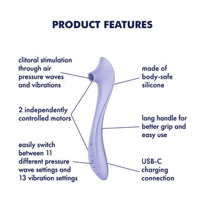 Satisfyer Easy Lover - Air Pulse Clitoral Stimulator - Purple