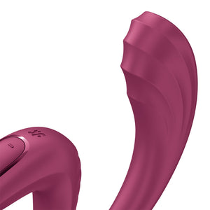 Satisfyer G For Goddess 3 Rabbit Vibrator with Clit Stim - Wine Red