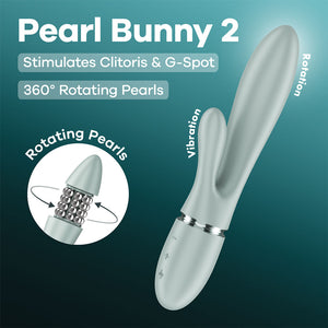 Satisfyer Pearl Bunny 2 Rotating Rabbit Vibrator - Green