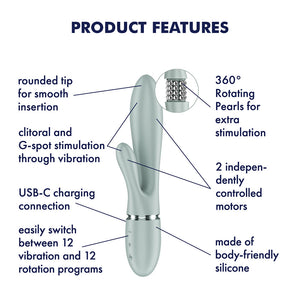 Satisfyer Pearl Bunny 2 Rotating Rabbit Vibrator - Green