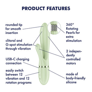 Satisfyer Pearl Bunny 2 Rotating Rabbit Vibrator 