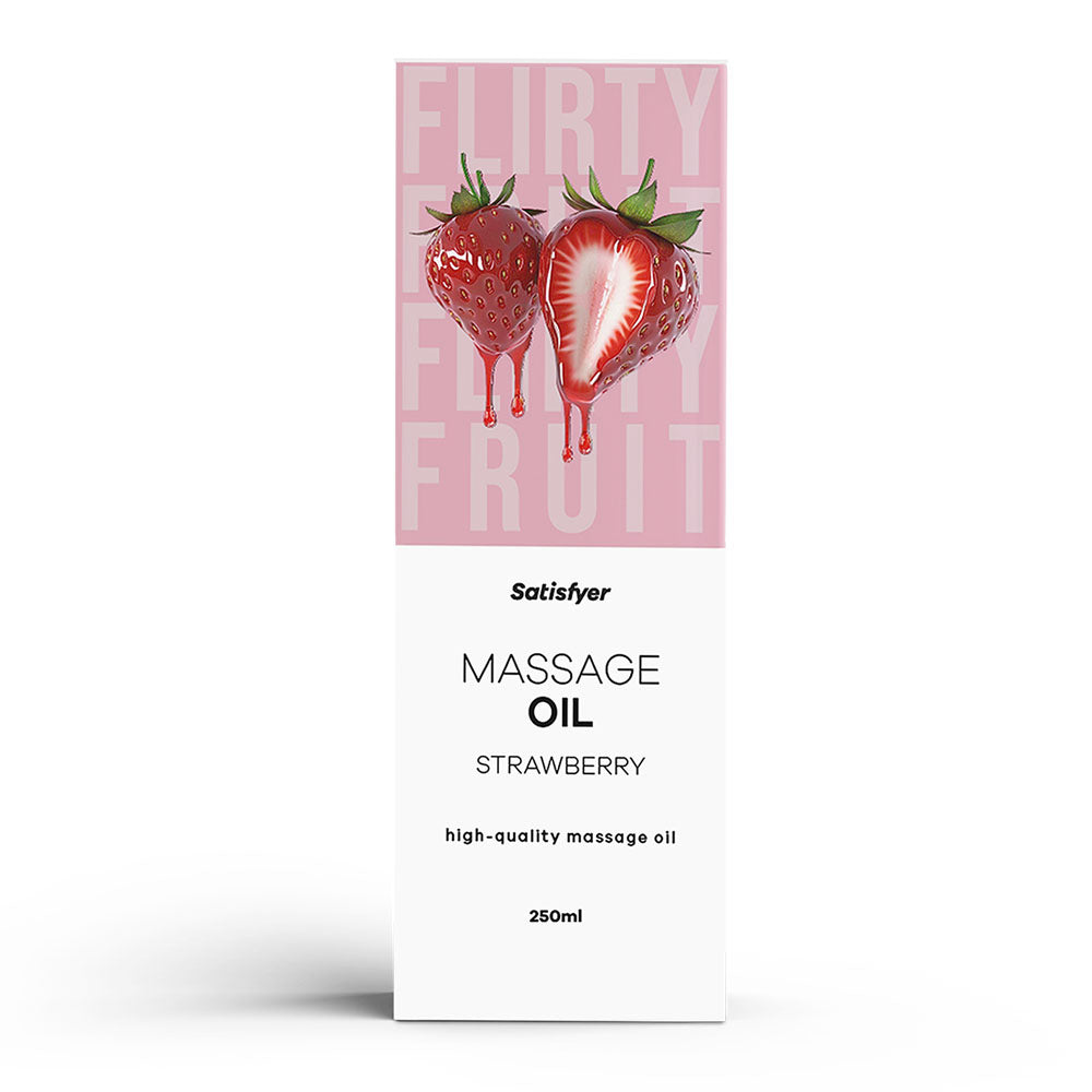 Satisfyer Strawberry Scented Massage Oil 250ml