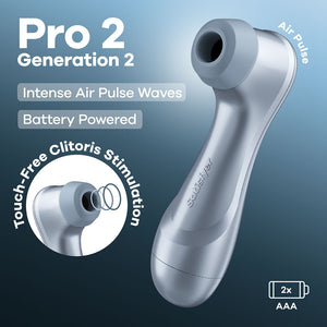 Satisfyer Pro 2 - Battery Series - Touch-Free Clitoral Stimulator - Blue