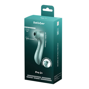 Satisfyer Pro 2+ Battery Series - Air Pulse Clitoral Stimulator with Vibration - Mint Green