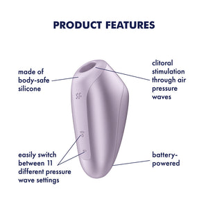 Satisfyer Love Breeze - Battery Series Air Pulse Clitoral Stimulator - Purple