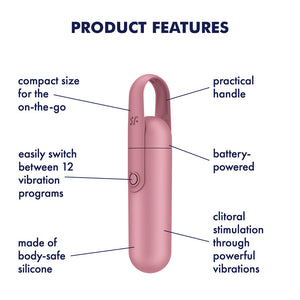 Satisfyer Bullet Groove - Battery Series Bullet Vibrator - Rose