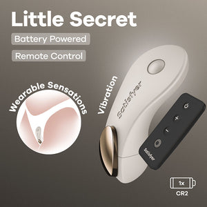 Satisfyer Little Secret - Battery Series - Beige Panty Vibrator with Remote