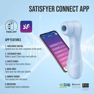 Satisfyer Pro 2 Generation 4 - Touch-Free  Clitoral Stimulator with App Control - Serene Blue