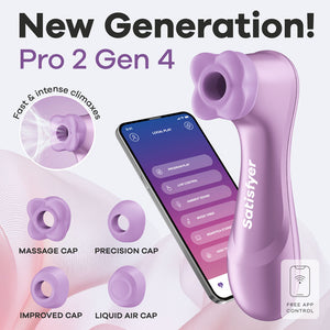 Satisfyer Pro 2 Generation 4 - Touch-Free Clitoral Stimulator with App Control - Amethyst