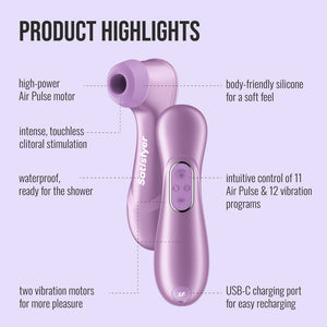 Satisfyer Pro 2 Generation 4 - Touch-Free Clitoral Stimulator with App Control - Amethyst