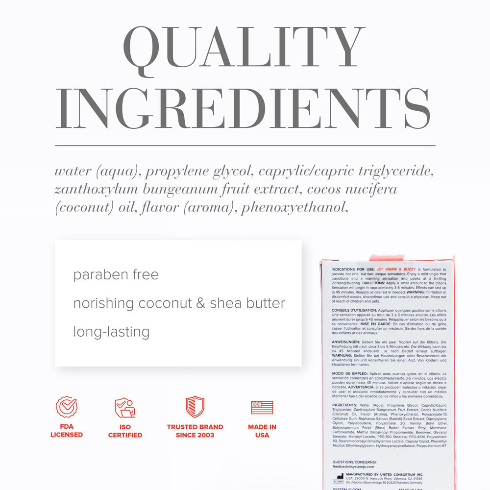 JO Warm & Buzzy Clitoral Stimulant 10ml