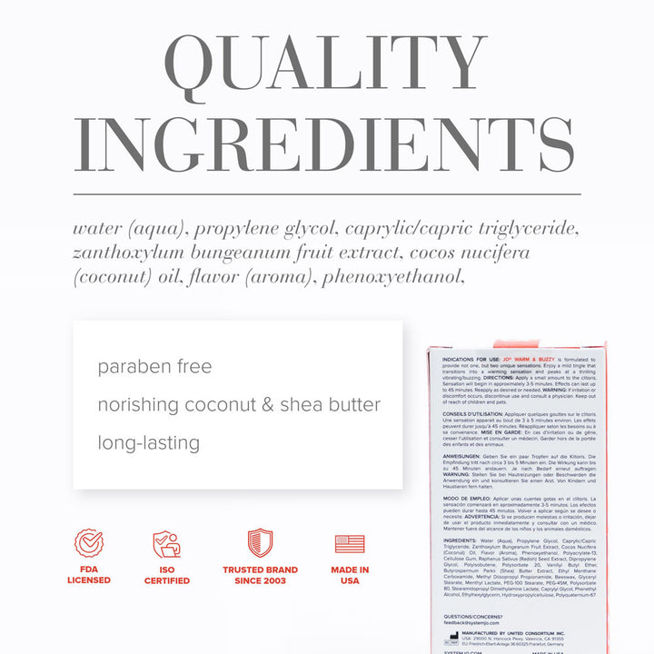 JO Warm & Buzzy Clitoral Stimulant 10ml