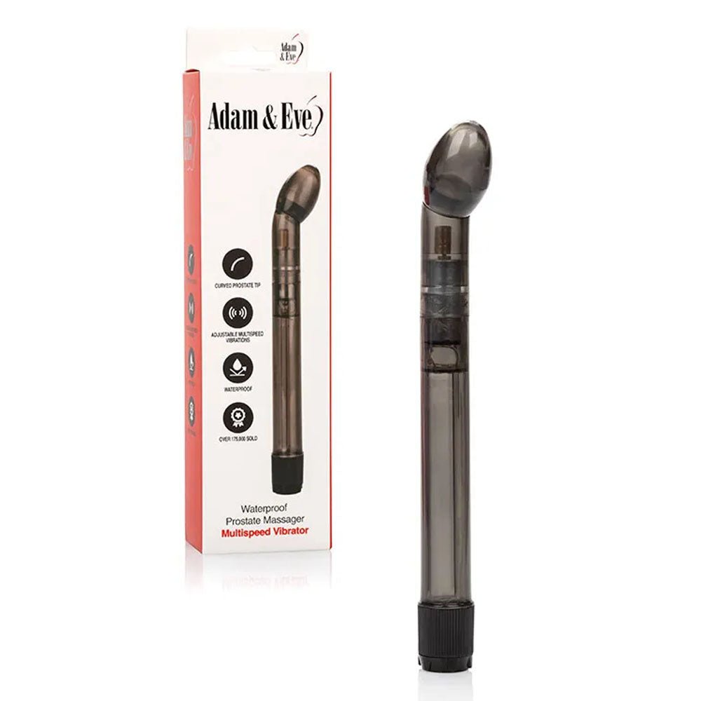 Adam & Eve Waterproof Vibrating Prostate Massager - Black