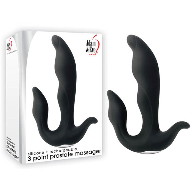 Adam & Eve 3-Point Prostate Massager - Black