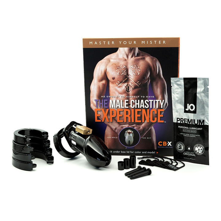 CB-6000 Chastity 3.25 Inch Cock Cage Kit - Black