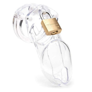 CB-6000 Chastity 3.25 Inch Cock Cage Kit - Clear