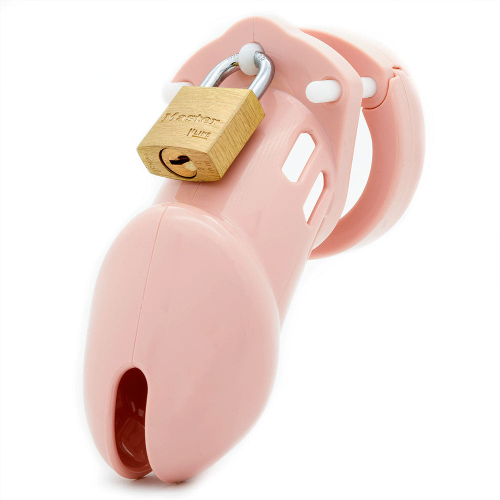 CB-6000 Chastity 3.25 Inch Cock Cage Kit - Pink