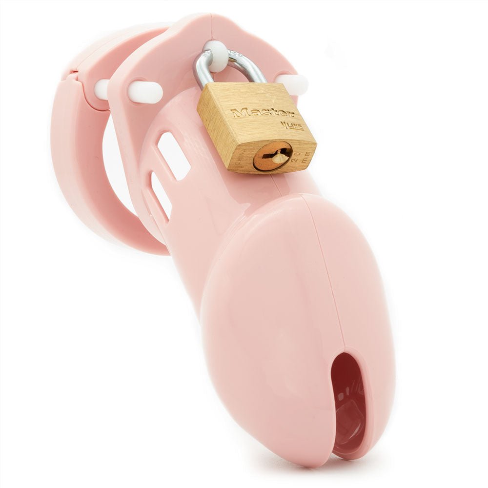 CB-6000 Chastity 3.25 Inch Cock Cage Kit - Pink