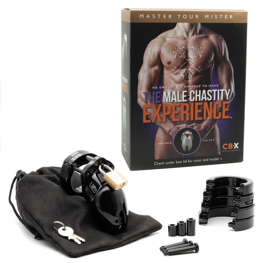 CB-6000S Chastity 2.5 Inch Cock Cage Kit - Black