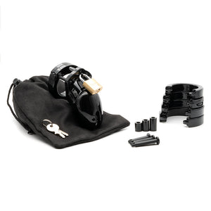 CB-6000S Chastity 2.5 Inch Cock Cage Kit - Black