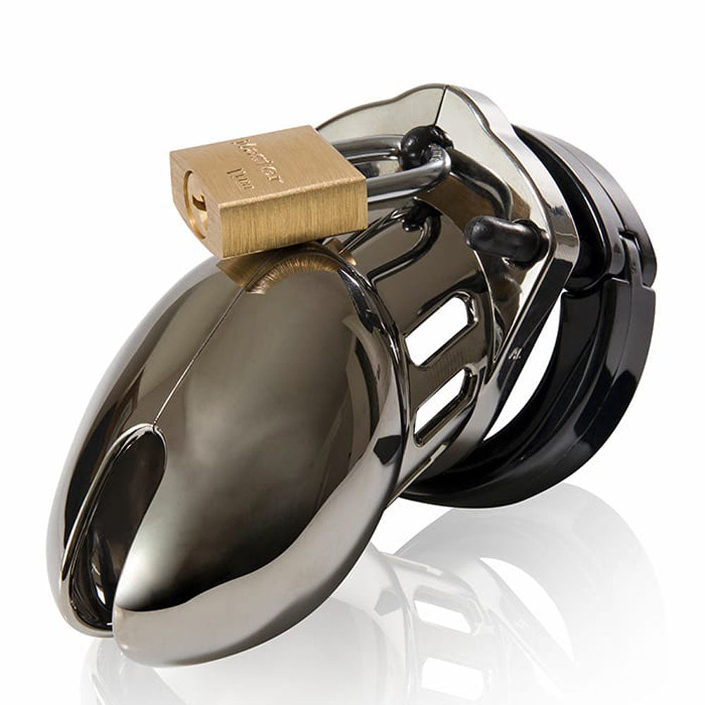 CB-6000S Chastity 2.5 Inch Cock Cage Kit - Chrome