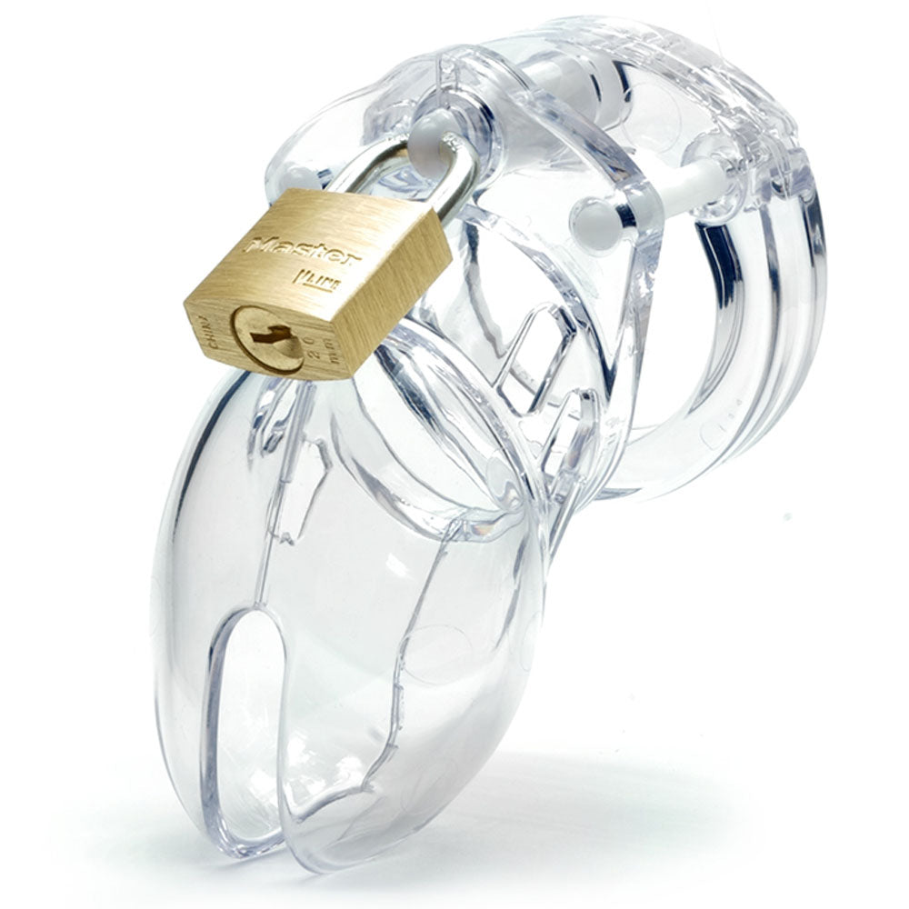 CB-6000S Chastity 2.5 Inch Cock Cage Kit - Clear