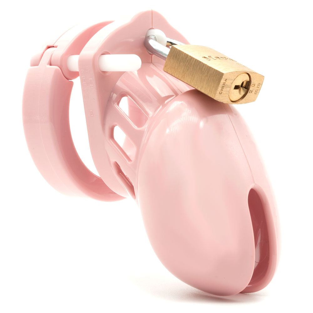 CB-6000S Chastity 2.5 Inch Cock Cage Kit - Pink